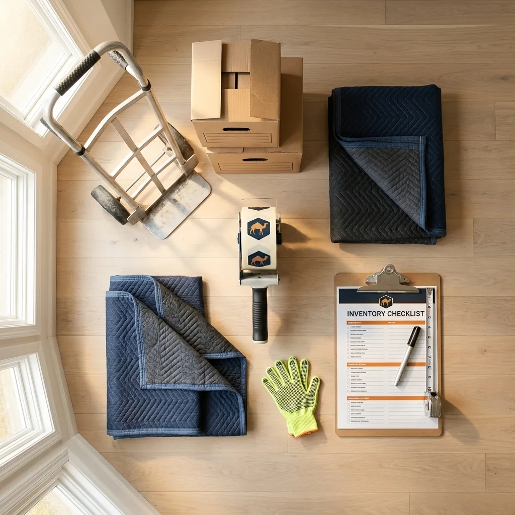 Professional moving supplies and packing materials layout for Fort Valley residential relocations